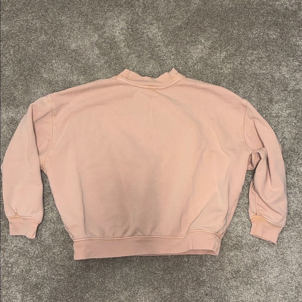Madewell Mock neck Light Pink Sweatshirt - Picture 3 of 4